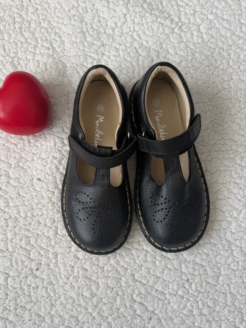Mini Boden Black T-Strap Mary Jane Shoes for Kids